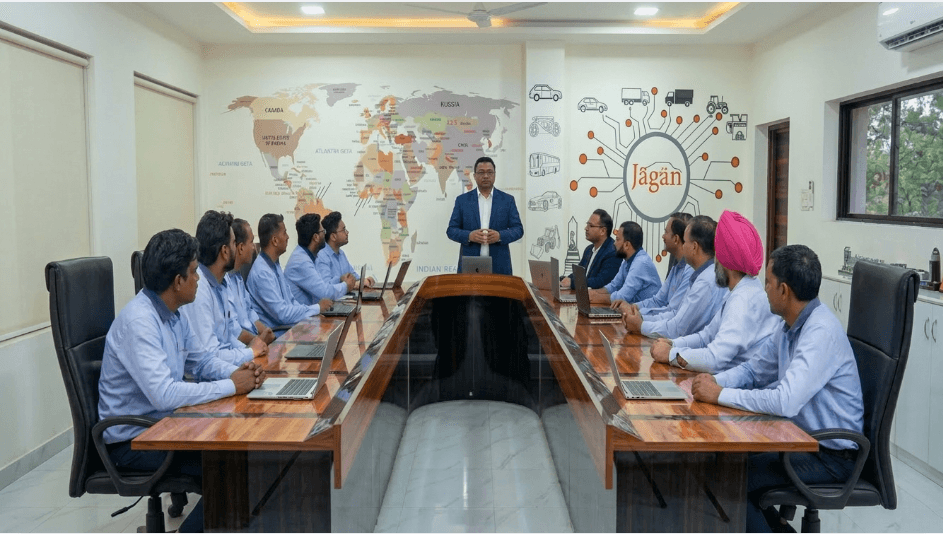 Team of engineers and leaders at Jagan Lamps